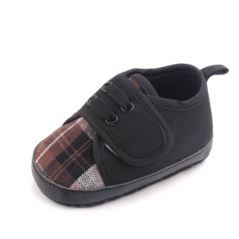 Dark Plaid Pattern Baby Shoes 3 - Minitaq baby kids clothes dress