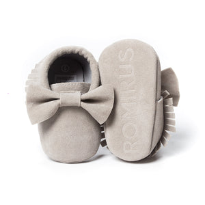 Fancy Gray Tassel Nubuck Baby Shoes 2 - Minitaq baby kids clothes dress