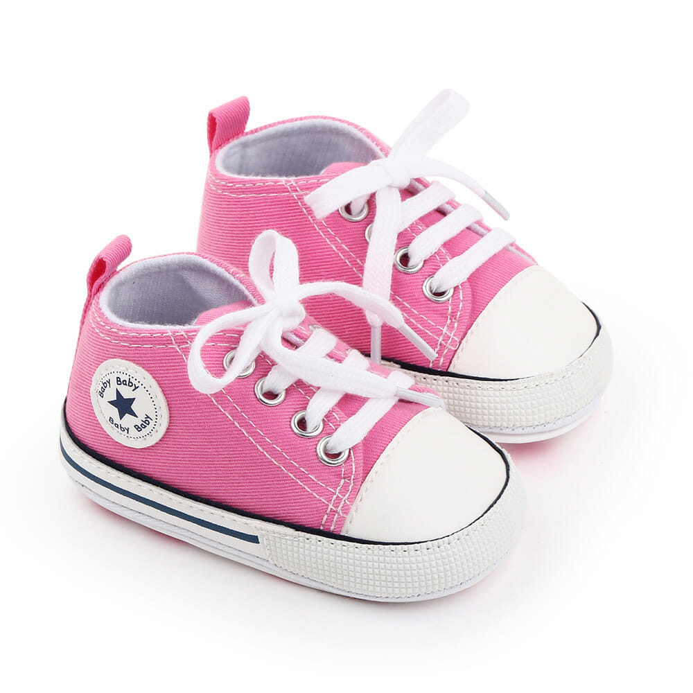 Pink Converse Casual Lace Up Baby Shoes 1 - Minitaq baby kids clothes dress