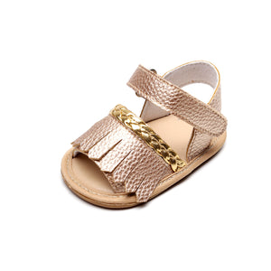 Pink N Gold Roman Style Baby Sandals 3 - Minitaq baby kids clothes dress