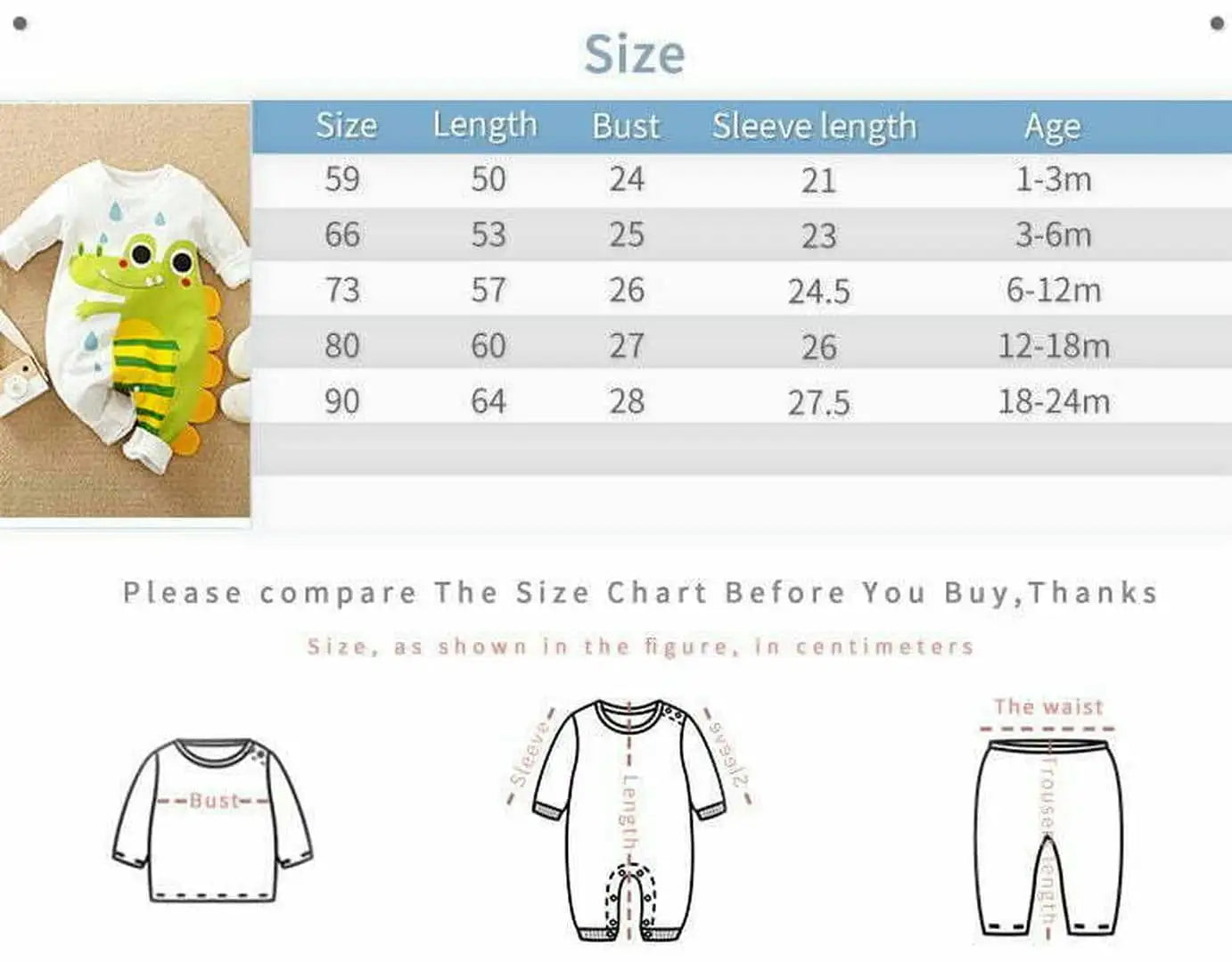 Cute Alligator Full Sleeve Baby Romper 6 - Minitaq baby kids clothes dress