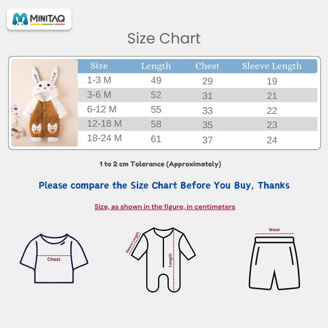 Charming Brown Bunny Hooded Baby Romper 34 - Minitaq baby kids clothes dress