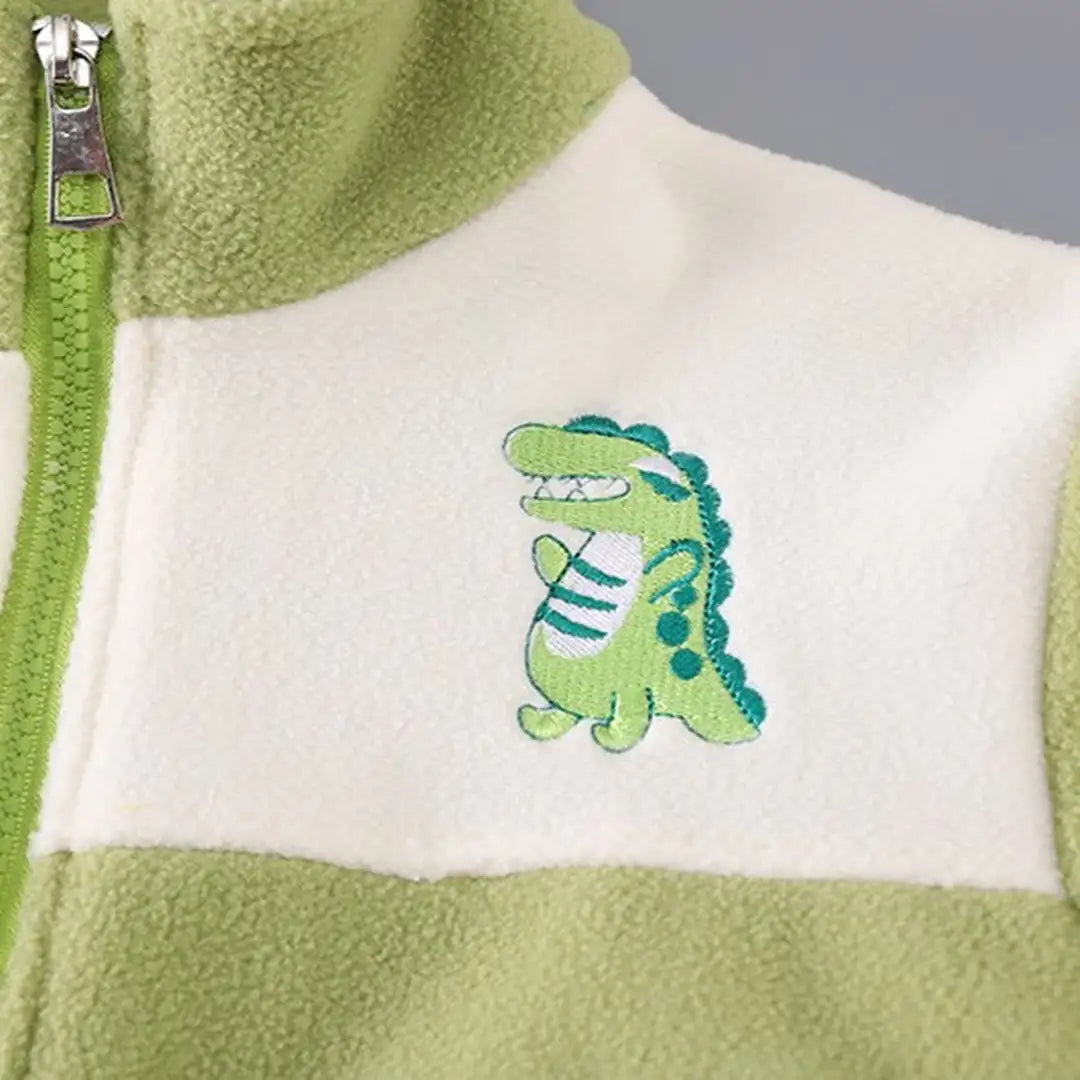 Dino Fleece Zipper Jacket N Pants 2pcs Set - Minitaq baby kids clothes dress