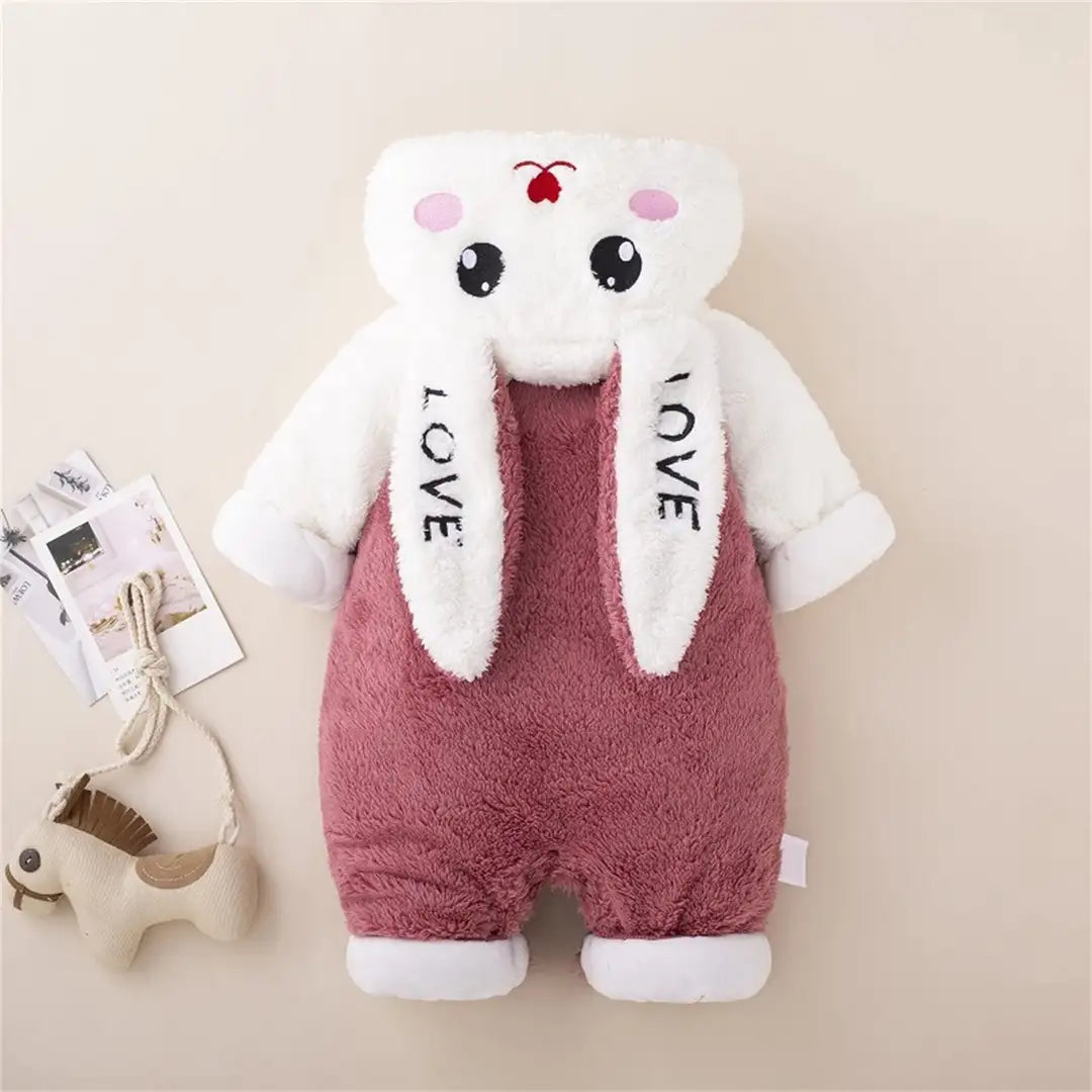 Charming Plum Bunny Hooded Baby Romper 3 - Minitaq baby kids clothes dress