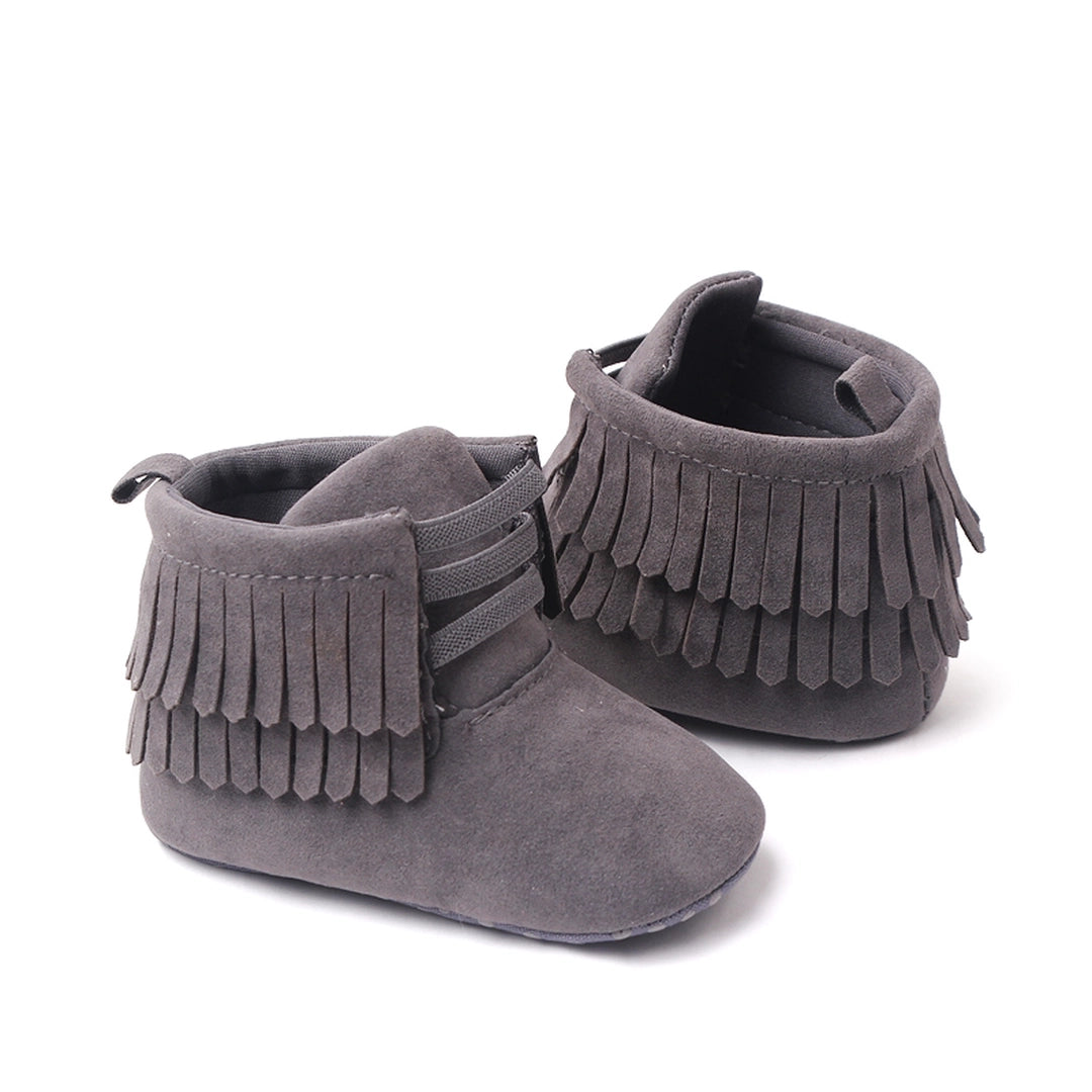 Trendy Soft Grey High Ankle Baby Shoes 3 - Minitaq baby kids clothes dress