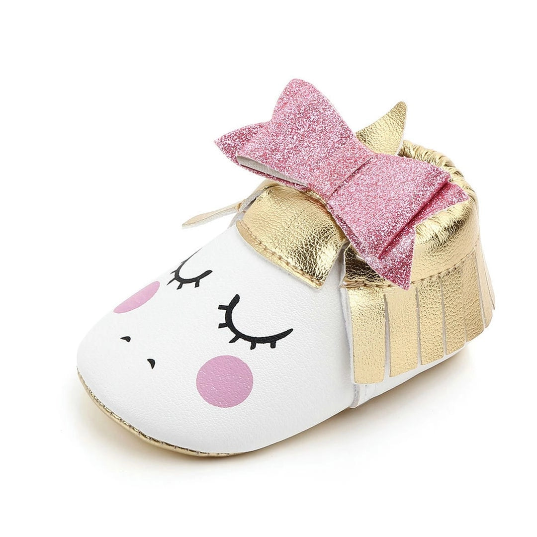 Cute Unicorn Style White and Gold Baby Girl Shoes 3 - Minitaq baby kids clothes dress