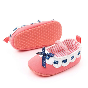 Pink Fancy Bow Knot Laced Casual Baby Shoes 3 - Minitaq baby kids clothes dress