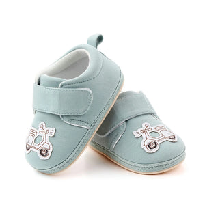 Soft Teal Baby Shoes with Carton Scooty 3 - Minitaq baby kids clothes dress