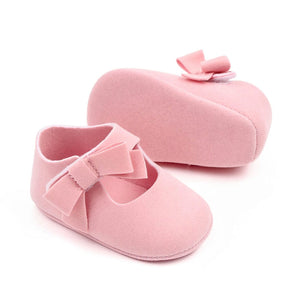 Stylish Soft Pink Baby shoes with Bow 3 - Minitaq baby kids clothes dress