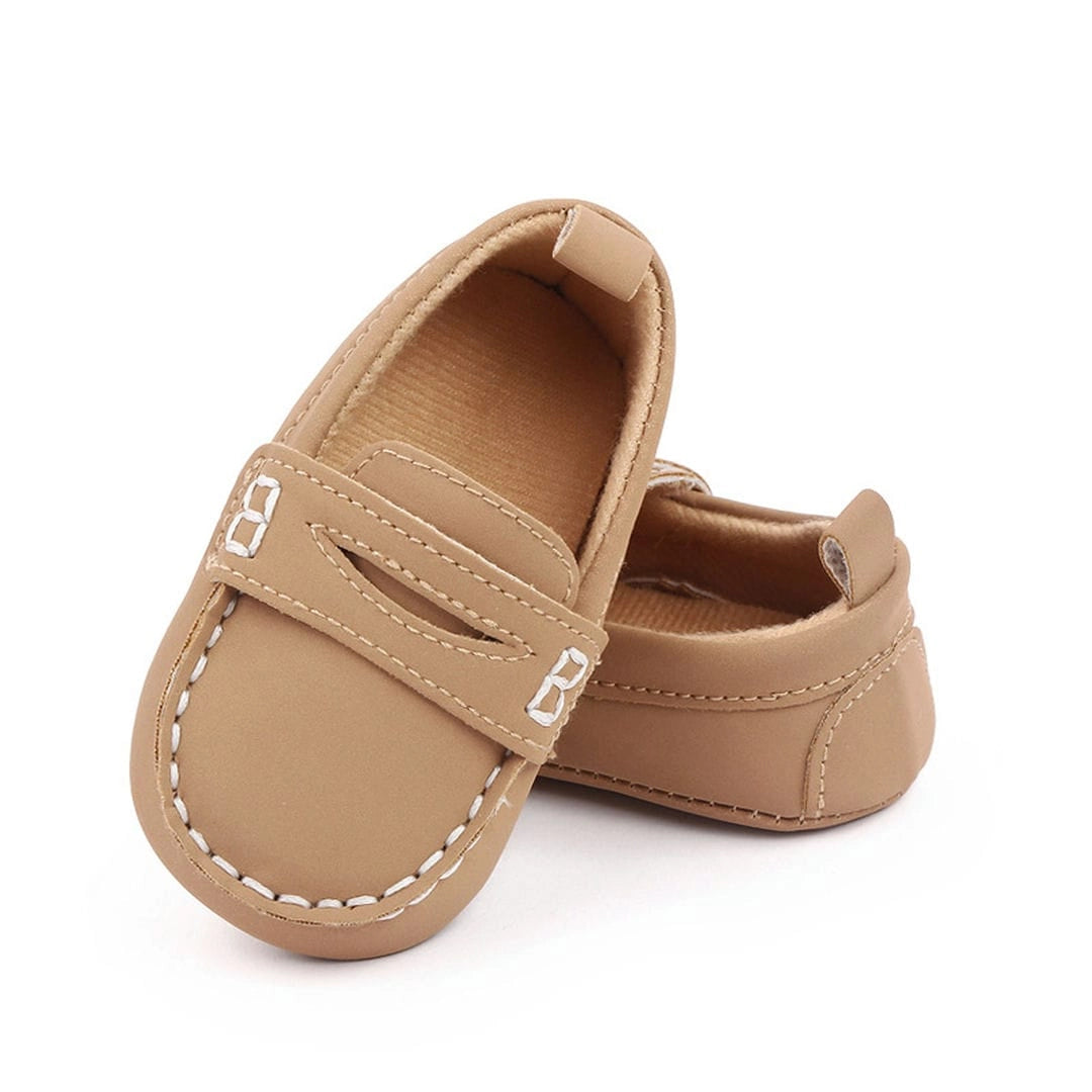 Soft And Comfy Light Brown Baby Loafers 3 - Minitaq baby kids clothes dress