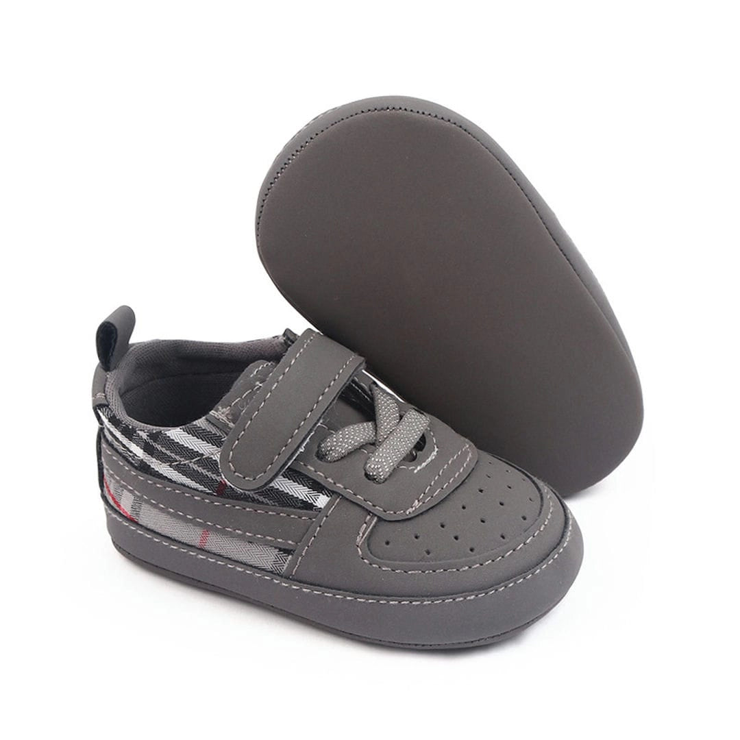 Cozy Grey Lace and Strap Baby Shoes 3 - Minitaq baby kids clothes dress