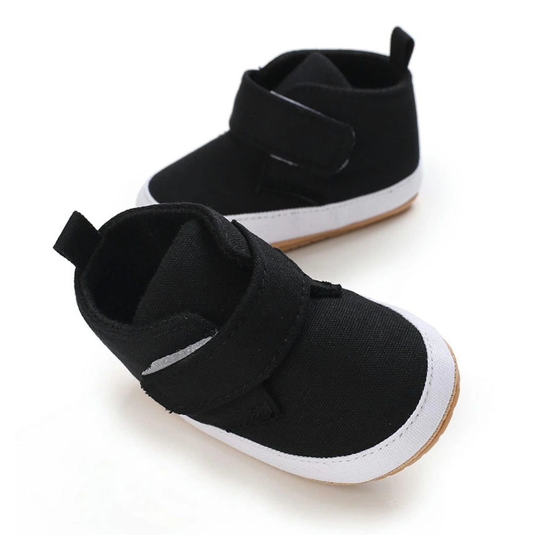 Classy Black and White Sneakers with Velcro Strap 3 - Minitaq baby kids clothes dress