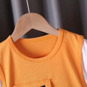 Orange Casual Summer T-Shirt and Shorts 3 - Minitaq baby kids clothes dress