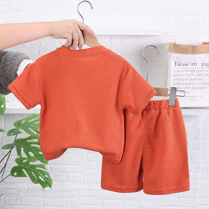 Modern Waffle Soft Carrot T-Shirt and Shorts 10 - Minitaq baby kids clothes dress