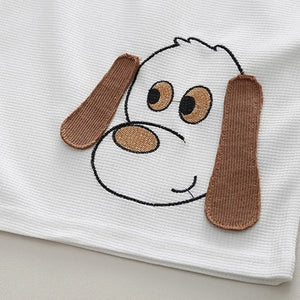 Cartoon White T-Shirt With Brown Shorts 2pc Set 4 - Minitaq baby kids clothes dress