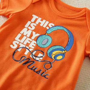 My Life Style Orange Baby Romper 4 - Minitaq baby kids clothes dress