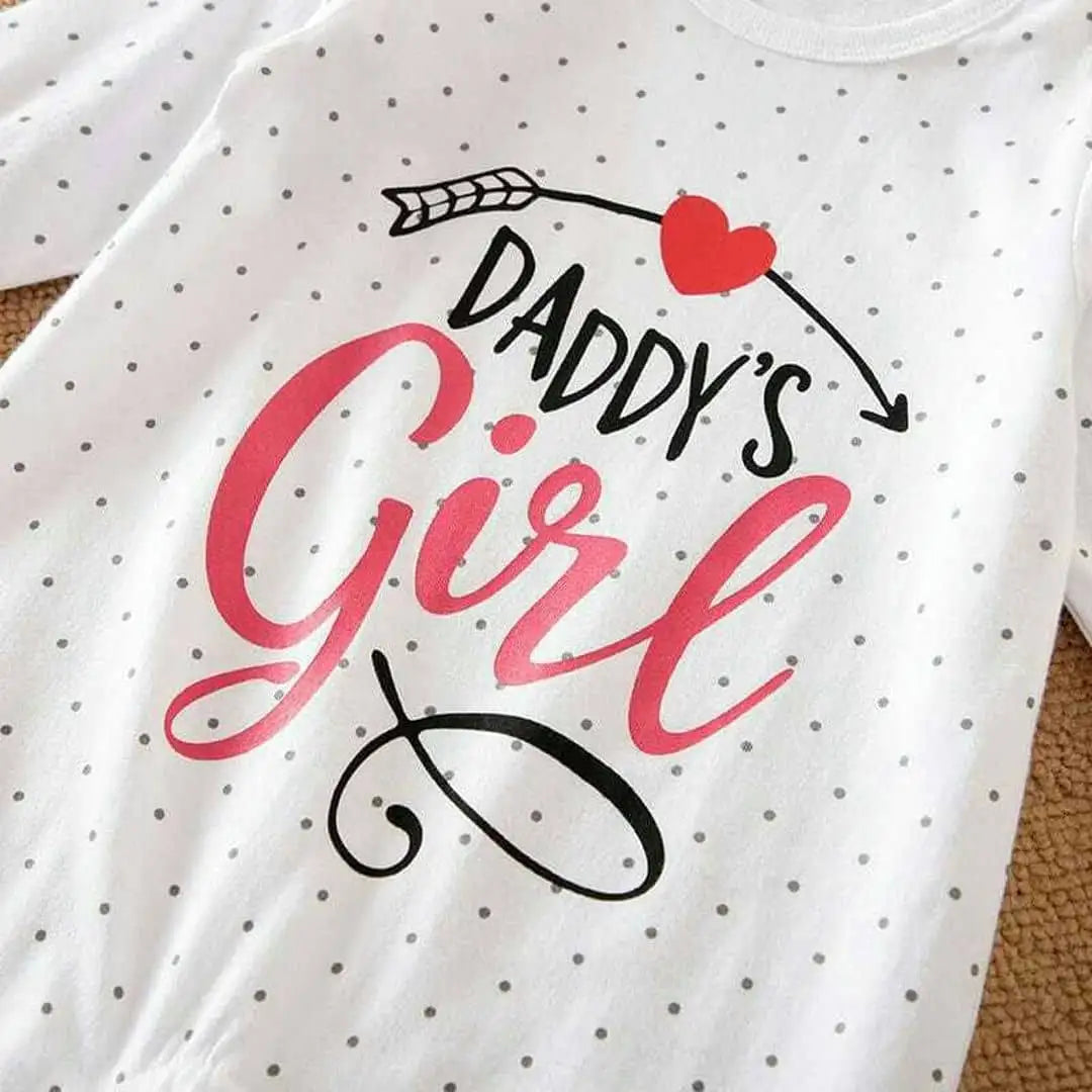 Daddys Girl Cute Polka Dots Baby Romper 4 - Minitaq baby kids clothes dress