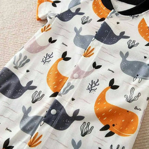 Sweet Whale Pattern Baby Romper 4 - Minitaq baby kids clothes dress