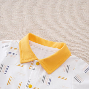 Yellow Baby Summer Romper With Little Dino 3 - Minitaq baby kids clothes dress