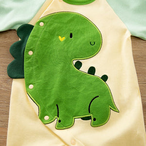 Baby Romper With Green Dinosaur Pattern 6 - Minitaq baby kids clothes dress