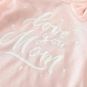 Love Mom Baby Girl Pink Top 5 - Minitaq baby kids clothes dress