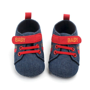 Blue Red Canvas Denim Style Baby Shoes 3 - Minitaq baby kids clothes dress