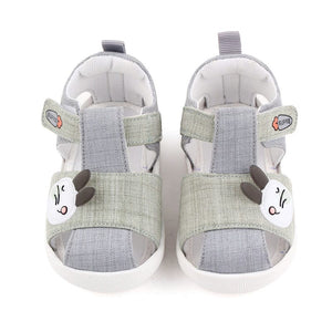 Light Green N Gray Bunny Casual Strap Baby Shoes 3 - Minitaq baby kids clothes dress