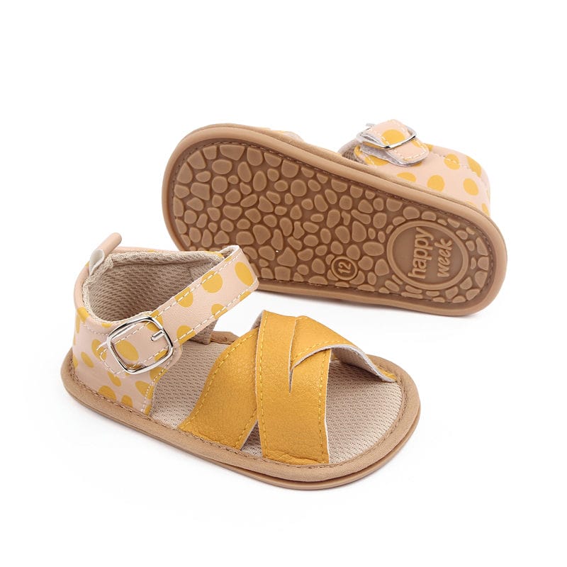 Yellow Strap Style Summer PU Sandal 3 - Minitaq baby kids clothes dress