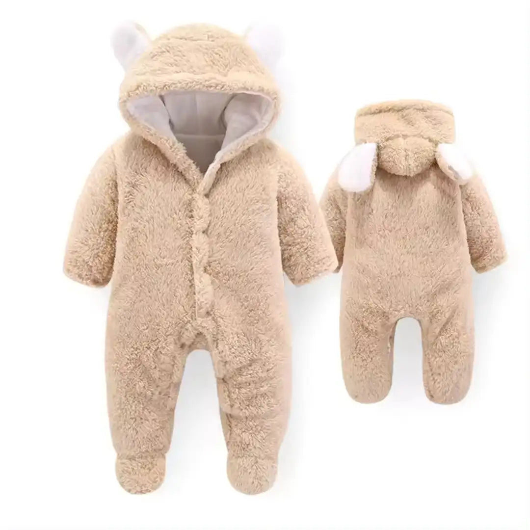 Adventure Soft Beige Hooded Romper 3 - Minitaq baby kids clothes dress