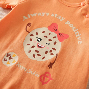 Cute Cookie Orange Baby Onesie 4 - Minitaq baby kids clothes dress