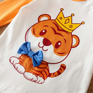 Cute Tiger King Casual Full Sleeve Cotton Romper 4 - Minitaq baby kids clothes dress