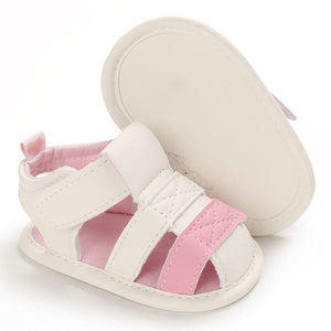 Soft White N Pink Baby Summer Sandals 4 - Minitaq baby kids clothes dress