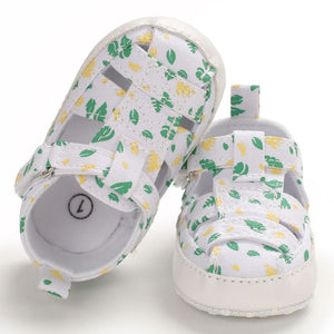 Summer Leaves White Baby Casual Shoes 4 - Minitaq baby kids clothes dress