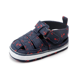 Sailor Anchor Dark Blue Jeans Baby Shoes 4 - Minitaq baby kids clothes dress