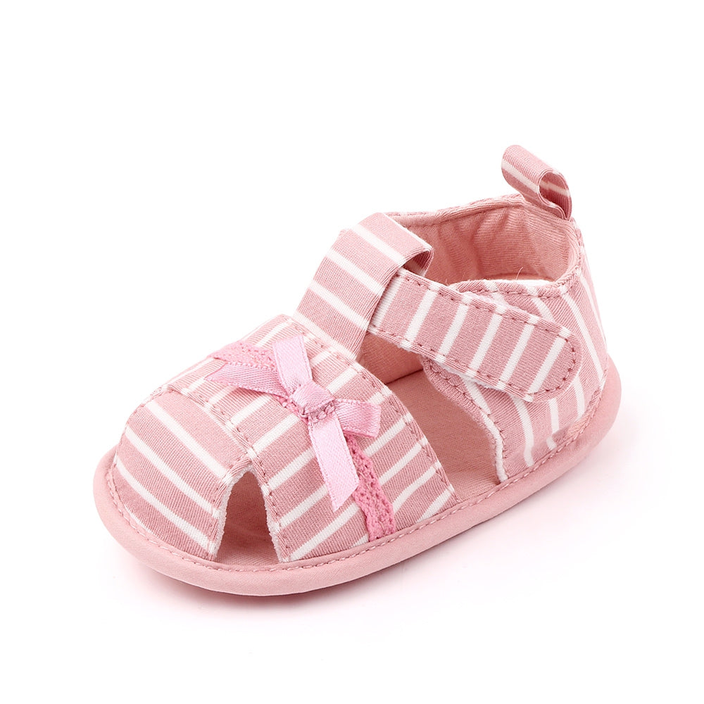 Beautiful Striped Pink Baby Sandals Shoes 4 - Minitaq baby kids clothes dress