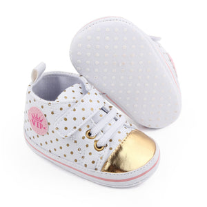 Golden Polka Dots Casual Baby Girl Shoes 4 - Minitaq baby kids clothes dress