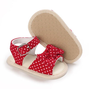 White Dots On Red Baby Summer Sandals 4 - Minitaq baby kids clothes dress