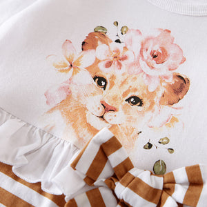 Cute Lioness Baby Girl Romper 5 - Minitaq baby kids clothes dress