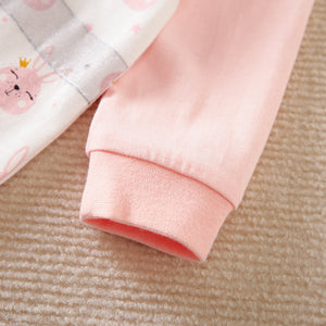 Little Pink Bunnies Pattern Baby Romper 4 - Minitaq baby kids clothes dress