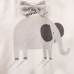 Simple Stylish Elephant Romper With Bow Tie 4 - Minitaq baby kids clothes dress