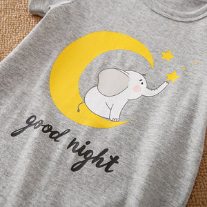 Good Night Gray Summer Baby Romper 5 - Minitaq baby kids clothes dress