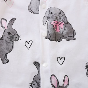 Love Bunny Pattern Baby Girl Romper 4 - Minitaq baby kids clothes dress