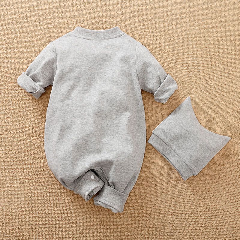 Cute Pie Grey Color Baby Romper 6 - Minitaq baby kids clothes dress