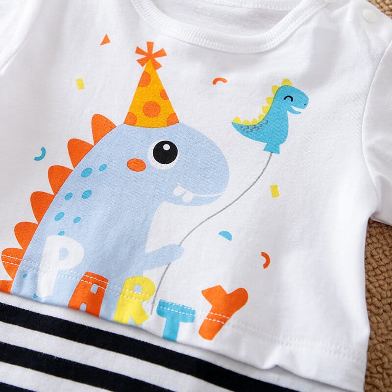 Dino Fun Party Summer Romper 3 - Minitaq baby kids clothes dress