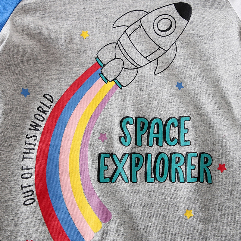 Space Explorer Cartoon Baby Romper 5 - Minitaq baby kids clothes dress