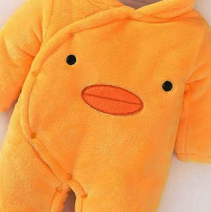 Orange Duck Thick Winter Hooded Romper 5 - Minitaq baby kids clothes dress