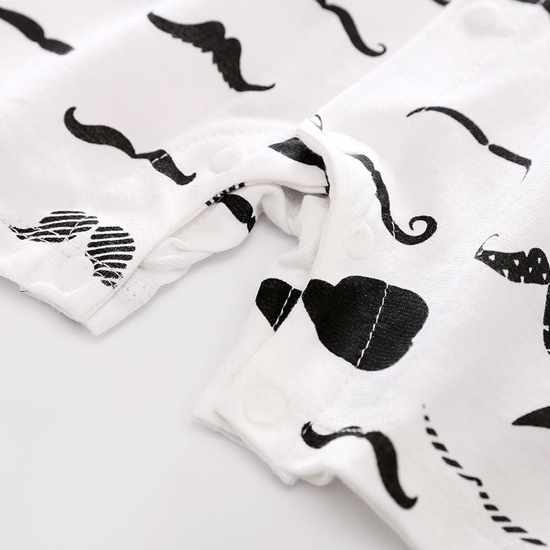 Gentleman Moustache Pattern Baby Boy Romper 5 - Minitaq baby kids clothes dress