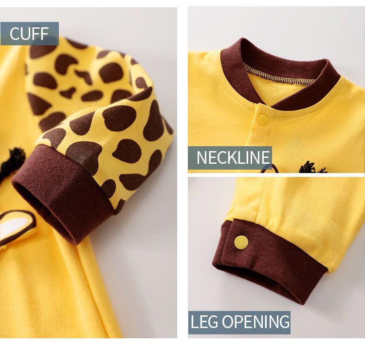 Happy Giraffe Full Sleeve Baby Romper 5 - Minitaq baby kids clothes dress