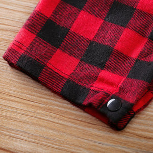 Red And Black Check Casual Romper 5 - Minitaq baby kids clothes dress