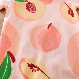 Summer Peachy Half Sleeves Baby Romper 4 - Minitaq baby kids clothes dress